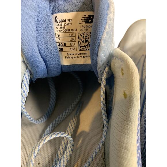 Size 9 New Balance Womens Fresh Foam 680 V7 Running Shoe Blue - Picture 5 of 8